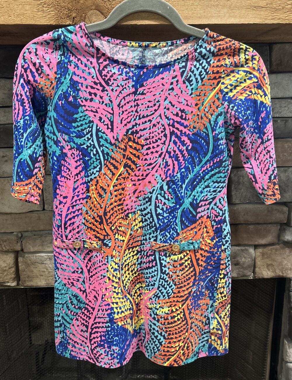 Girls LILLY PULITZER Charlene Electric Feel Dress Size L 8-10 *A9